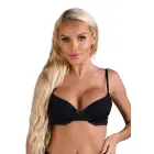 Бюстгальтер push-up с кружевной спортивной спиной – чёрный – 80D — Фото 1