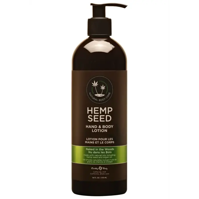 Earthly Body hemp seed hand & body lotion – Naked in the Woods – 473 ml