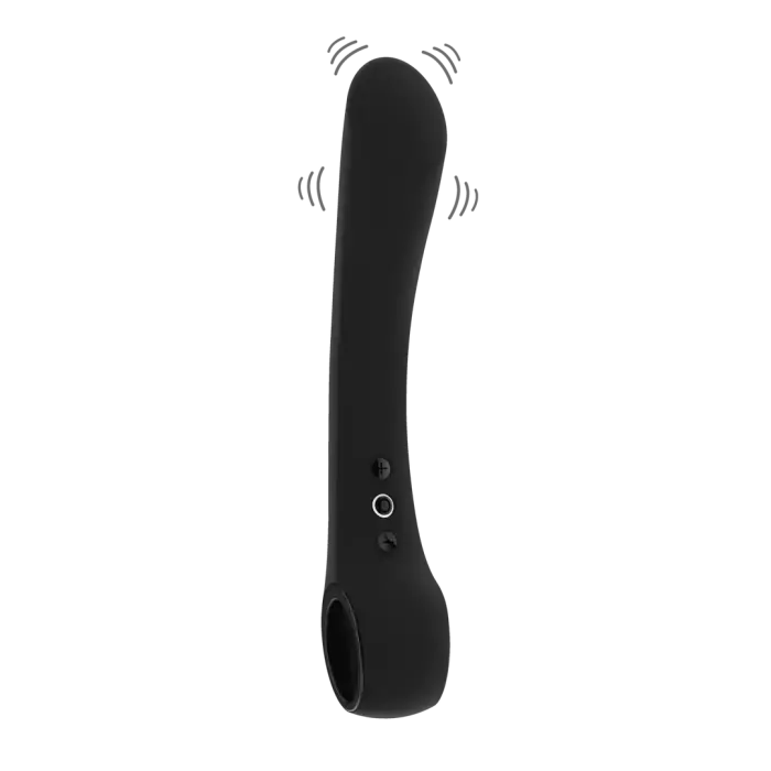 Ombra elastīgs vibrators – melns Foto 3