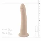 NO-PARTS Rowan reālistisks dildo ar piesūcekni – 20 cm (8″) – miesas krāsa — Foto 4