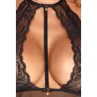 Elegants babydoll naktskrekls un stringu komplekts ar mežģīnēm – melns – L/XL Foto 5
