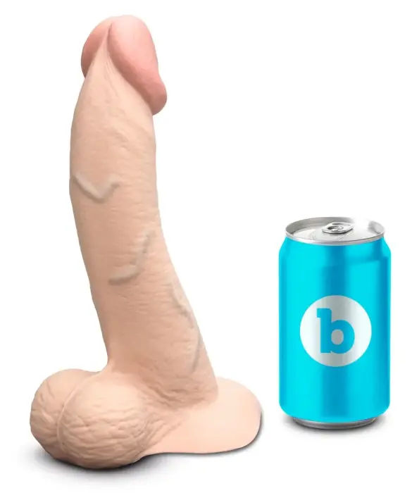 b-Vibe Slipskin išlenktas dildo – 22.3 cm (9″) – Realistiškas Photo