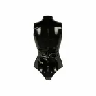 Christine Glossy Body Dark Desire – tamprus wet look kombinezonas su užtrauktuku – juodas – XXL — Nuotrauka 5