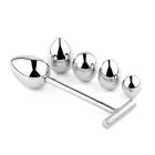 Jewellery Metal Anal Plug Set – 16.5 cm (6.5″) – Silver — Photo 3