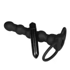 Vibrating Rock Balled Double Prober – носимое кольцо на пенис с анальным зондом – 13 см — Фото 4