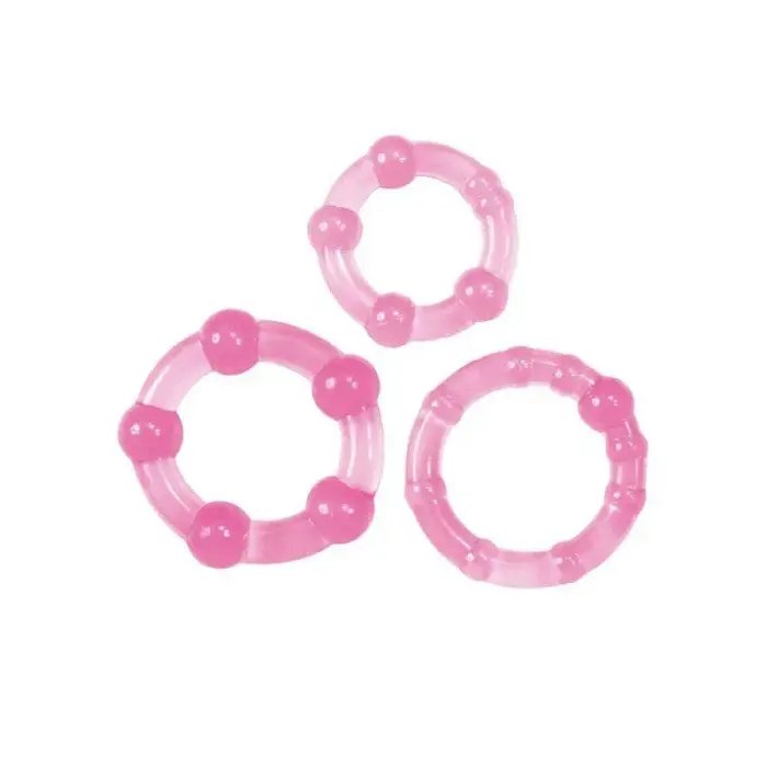 Timeless Stud Cock Ring 3-Pack – Pink