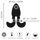 ANOS RC vibruojantis analinis kištukas Flex.Ar – 10.2 cm – Juodas — Nuotrauka 13