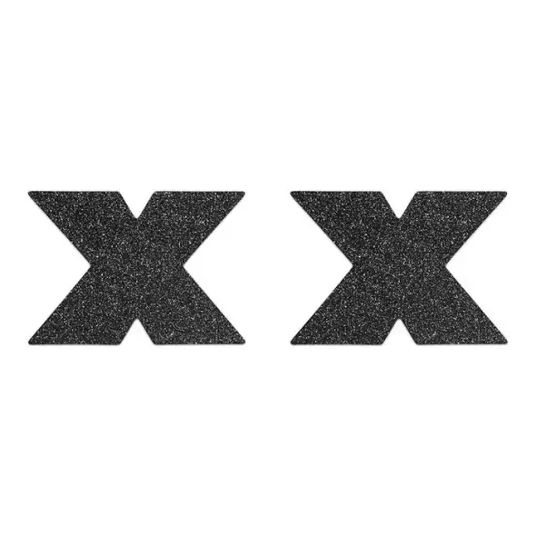 Bijoux Indiscrets Flash Cross – reusable body stickers – black