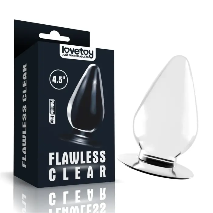 LoveToy Flawless Clear Anal Plug – анальная пробка – прозрачный – 11,4 см