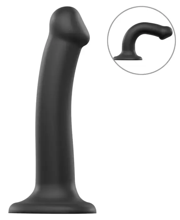 Semi-Realistic Dildo – 18 cm – Black Photo