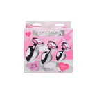 Pink sirds formas anālo spraudņu komplekts – 3 gabals – 9.65 cm (3.8″) – Rozā — Foto 1