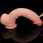 LoveToy – lielmēra slīdošās ādas divslāņu dildo – ādas tonis – 35,6 cm — Foto 12
