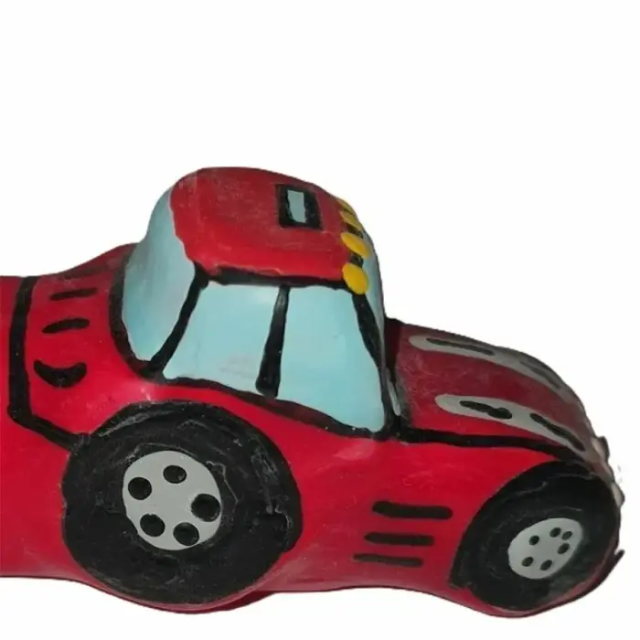 CONDOMERIE käsitsi maalitud uudsusest latekskate Tractor Red XL Art Edition