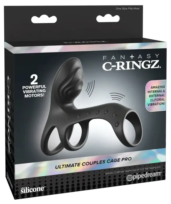 Fantasy C-Ringz Couples Cage Pro – Black