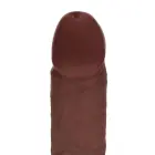 Vive REA219 – dual-density curved vibrating dildo with suction cup – brown – 20.3 cm — Photo 6