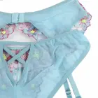 Subblime 954116 Blue Lingerie Set with Garter Belt & Floral Pattern – L/XL — Photo 7