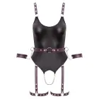Cottelli Bondage боди с ограничениями – чёрный/фиолетовый – XL — Фото 11