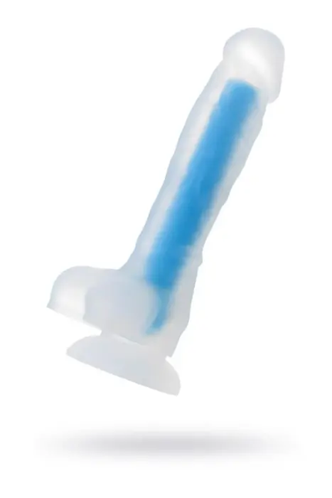 BEYOND BY TOYFA Bruce tumsā spīdošs dildo – 16.5 cm (6.5″) – zils