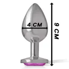 INTENSE Aluminum Metal Plug Pink Heart L – 9 cm – Silver — Photo 4