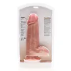 Extra Thick Straight Dildo with Balls – 25.4 cm (10″) – Flesh — Photo 2
