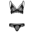 Bra and Crotchless Panty Set – Black – L/XL — Photo 7