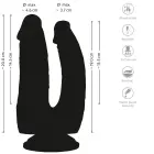 Nature Skin lankstomas dvigubos penetracijos dildo – 20 cm – kūno spalva — Nuotrauka 12