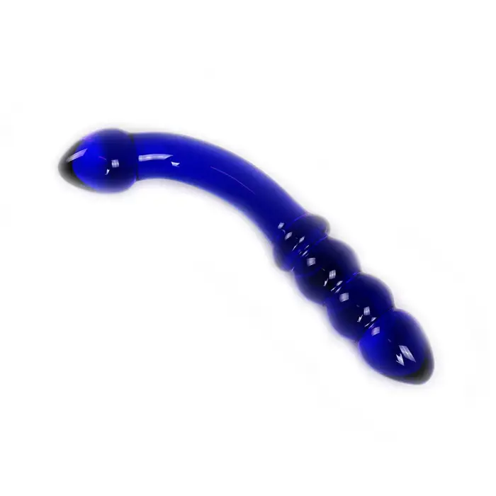 Kiotos Glass Curved Dildo – 17.5 cm (7″) – Blue