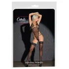 Hold-up stockings with dots – Black — Photo 1
