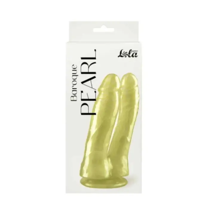 Baroque Pearl двусторонний дилдо – 17.5 cm (6.9″) – Перламутровый