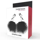 Darkness регулируемые зажимы для сосков со съёмными помпонами – чёрные — Фото 4