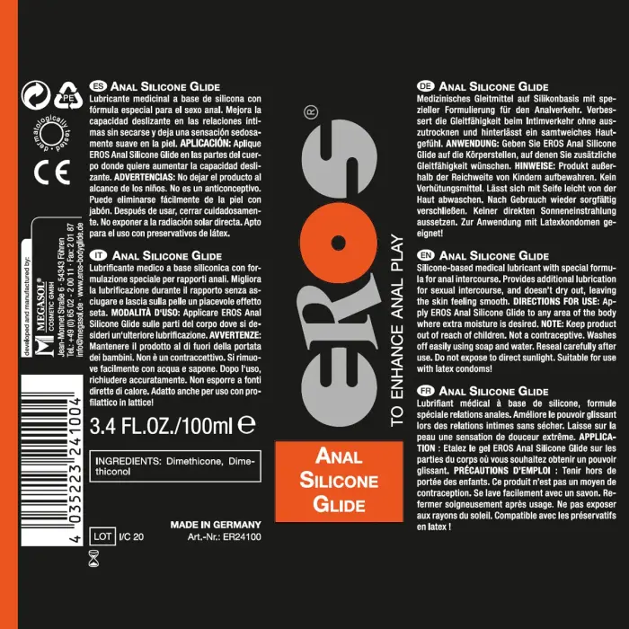 EROS anaalne silikoonipõhine librikant – 100 ml Photo