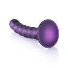 Beaded G-Spot Dildo with Suction Cup – 13 cm (5″) – Purple — Photo 4
