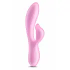 NS Novelties Pure Dawn розовый двухслойный силиконовый вибратор – кролик – 18 см — Фото 2