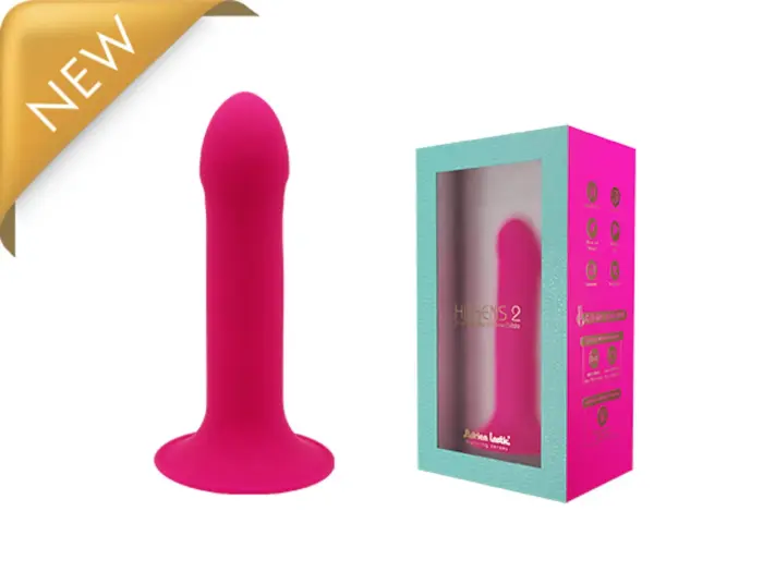 Hitsens 2 kahekordse liikuva nahaga dildo – 17 cm (6.5″) – Roosa Photo