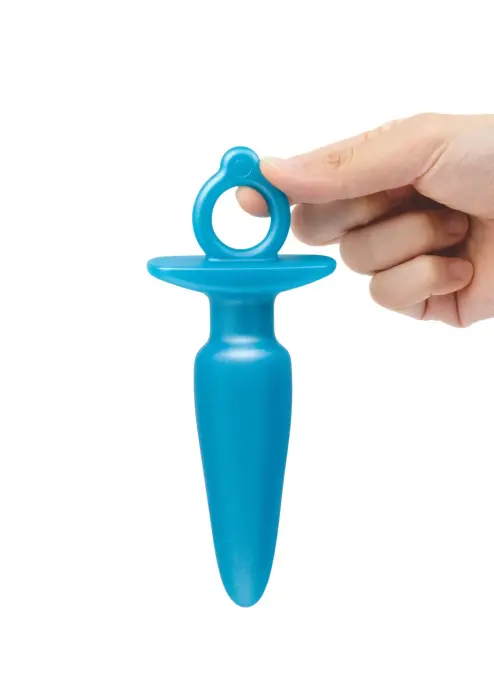 B-Vibe Sleek Plug – 18 cm – Tirkīza – Blue Foto 7