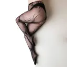 Kix'ies Fishnet Tights with Spider Pattern – Black – C — Photo 4