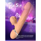 Basia 2-in-1 Thrusting Vibrator with Tongue Stimulator – USB Rechargeable — Photo 2