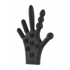 Silicone Stimulation Glove - Black Photo
