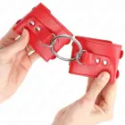 KINK фиксированные фиксаторы для запястий, регулируемые, красные с заклёпками 17-22 см х 6.5 см — Фото 3