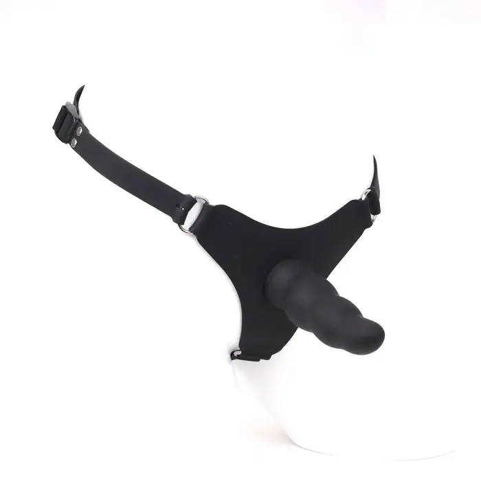 Silikona strap-on Paris – 12 cm (4.7″) – Rozā