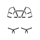 Vyriškas gumos komplektas – T-marškiniai su puošmenomis ir 2 porų stringai – juodas – XXL/XXXL Photo