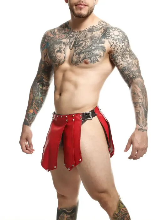 DNGEON Roman Skirt – Red – One Size