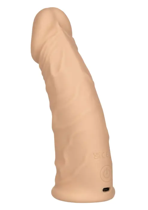 Вибрирующая насадка на член 17.25 cm (7″) – телесный