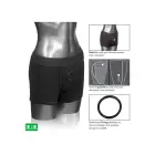 Packer Gear – bokserių strap-on diržai su O žiedu – juodi — Nuotrauka 3