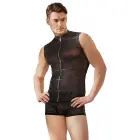 Men's Sleeveless Powernet Shirt – Black – S — Photo 4