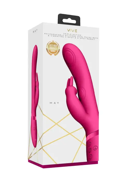 May Pulse-Wave Rabbit Vibrator – 11.8 cm – Pink