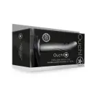 Teksturēts izliekts dobs strap-on – metāliskais (gunmetal) Foto 1