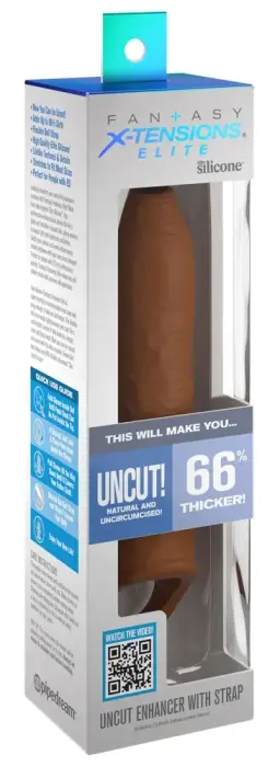 Fantasy X-Tensions Elite Uncut Enhancer locekļa uzmava ar sēklinieku siksnu – 20.3 cm (8″)