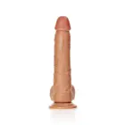 Sirge realistlik dildo munandite ja iminapaga – 25.5 cm (10″) – Nahavärv — Foto 2