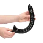 Витой анальный змеиный дилдо – 30 cm (12″) – Черный — Фото 3